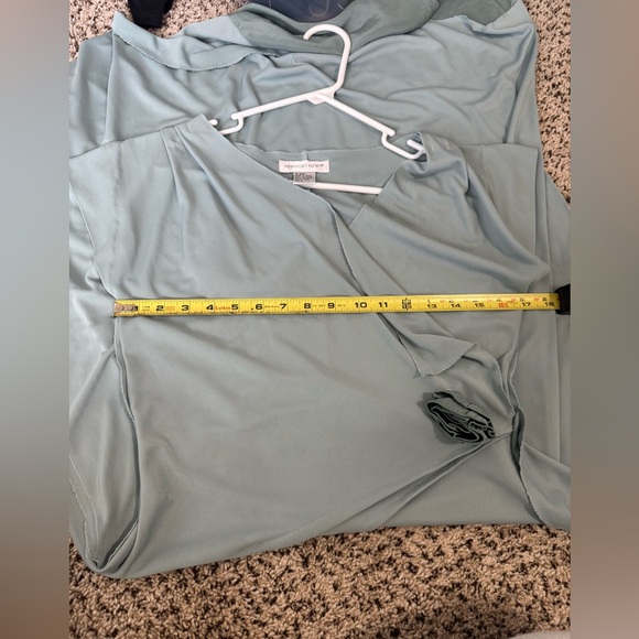 Vintage Newport News Asymmetrical Teal wrap New Preppy Dress size 6 - Picture 7 of 9